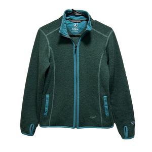 Kuhl Women's Teal Two-Toned Fleece Full Zip-Up Jacket Size Small